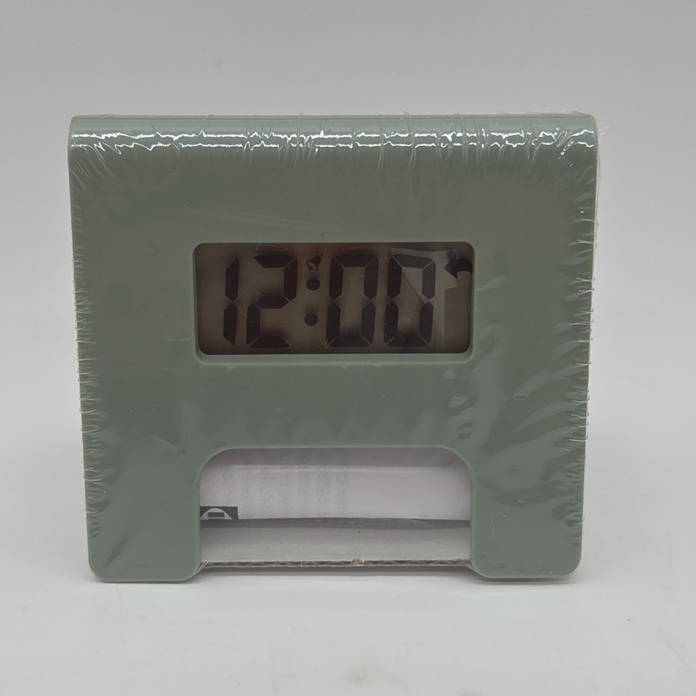 IKEA KUPONG Mini Digital Basic Alarm Clock Green Plastic Battery Powered